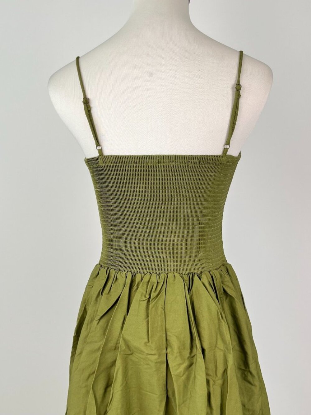 NWOT Farm Rio Cotton Green Sleeveless Midi Dress Size L - Picture 9 of 16